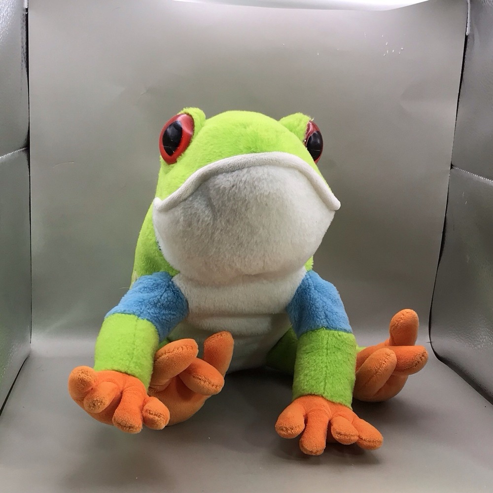 Wild Republic Red Eyed Tree Frog 2014 Plush Stuffed Animal 12"
